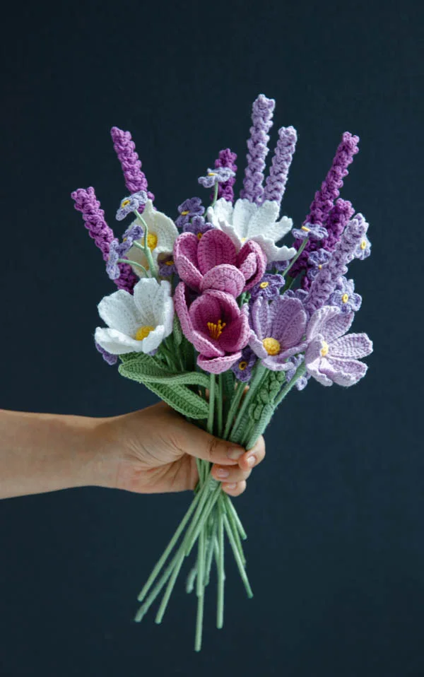 Crochet Bouquet-Purple Garden|hookok
