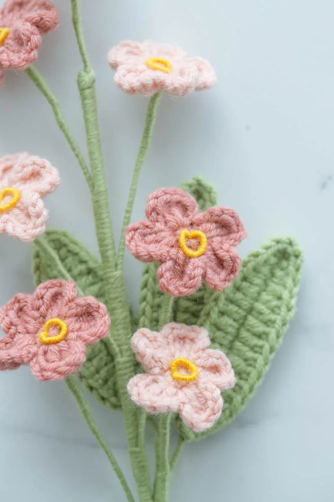 crochet forget me not flower|hookok