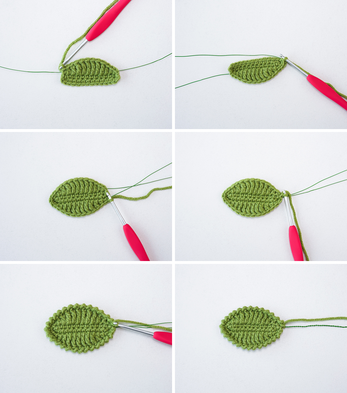 crochet glass rose leaf|hookok