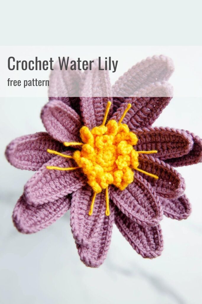 crochet water lily pattern|hookok.com