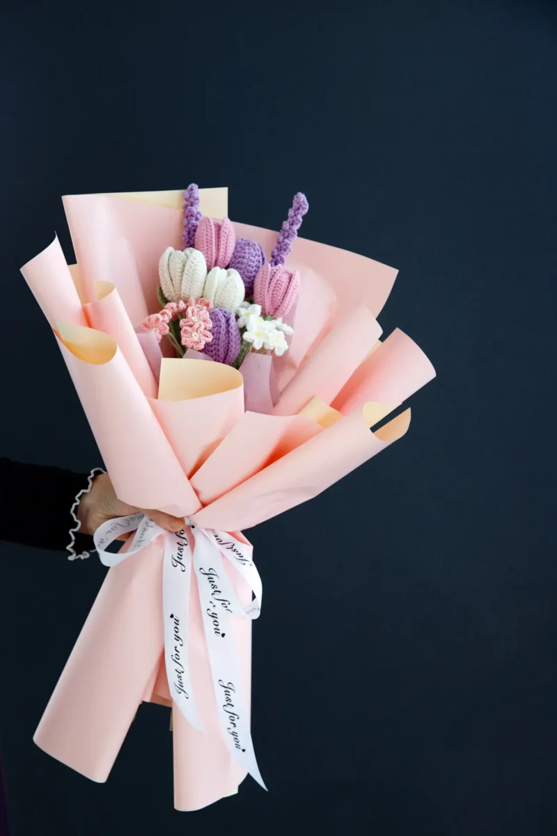 Crochet Tulip Bouquet – Lavender, Tulip|hookok