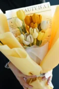 Crochet Tulip Bouquet- Yellow Ballon|hookok
