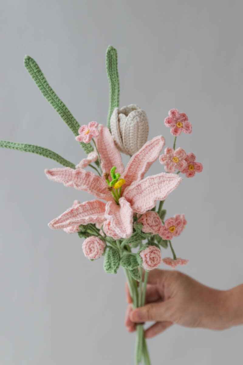 Crochet lily Bouquet|Hookok-299 Crochet lily Bouquet|Hookok