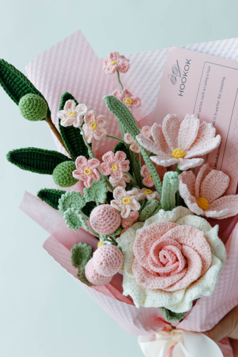 crochet Thai rose bouquet|hookok crochet Thai rose bouquet|hookok