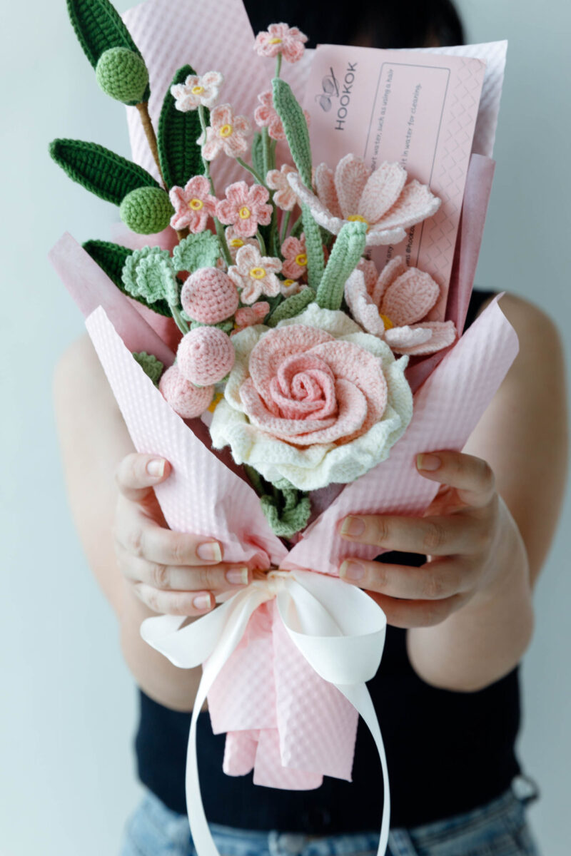 crochet Thai rose bouquet|hookok crochet Thai rose bouquet|hookok