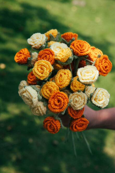 Crochet Small Rose Hookok
