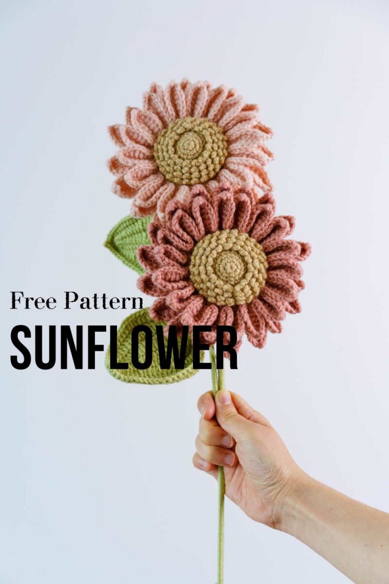 Crochet Yellow Sunflower Applique Free Pattern - Hookok