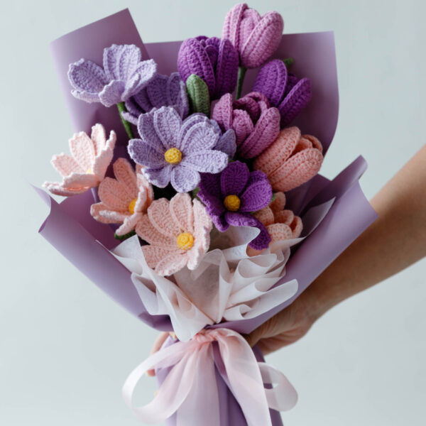 Crochet Flower Bouquet, Finished Bouquet Archives - Hookok