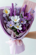 crochet lavender bouquet|hookok