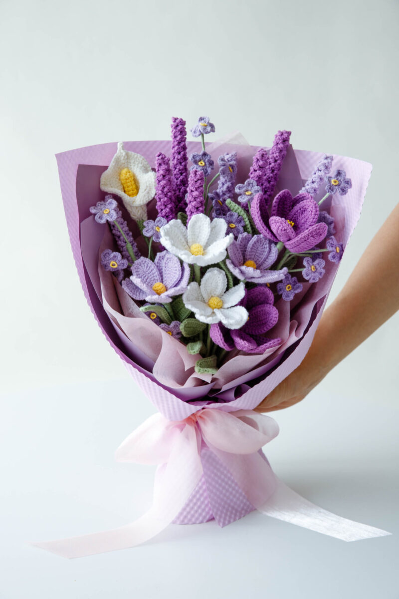 crochet lavender bouquet|hookok crochet lavender bouquet|hookok