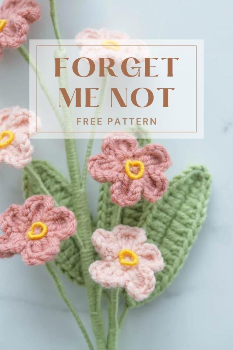 Crochet Forget Me Not Flower