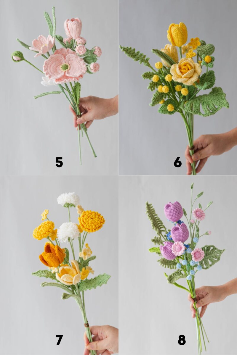 crochet tulip bouquet|hookok crochet tulip bouquet|hookok