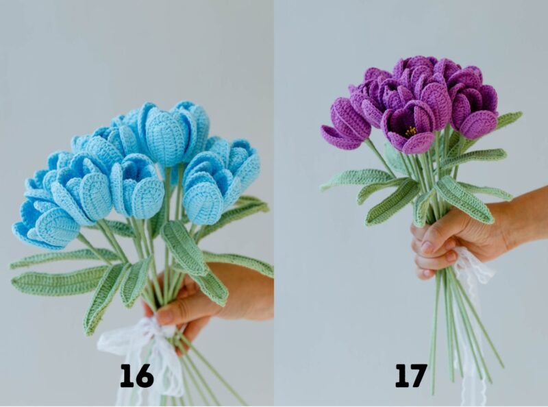 crochet tulip bouquet|hookok crochet tulip bouquet|hookok