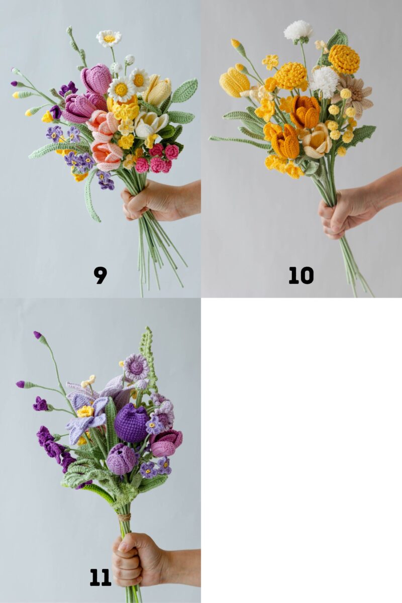 crochet tulip bouquet|hookok crochet tulip bouquet|hookok