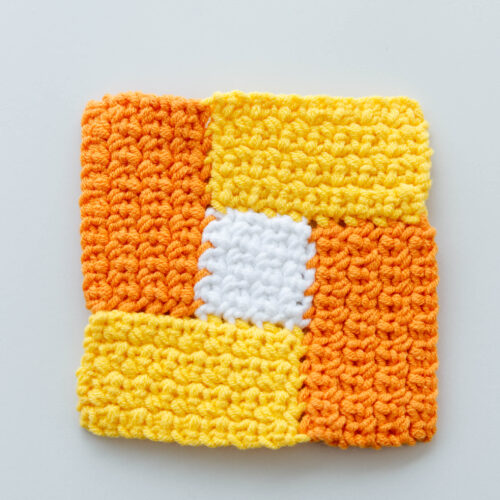 crochet patchwork coaster|hookok