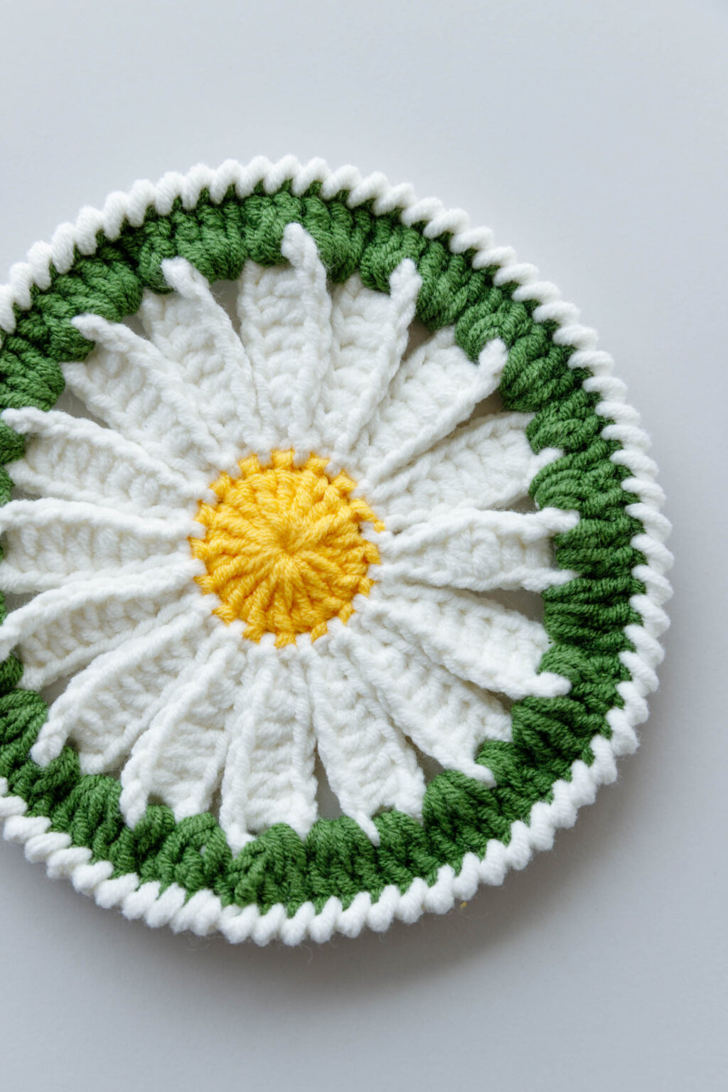 Crochet Daisy Coaster Free Pattern Hookok