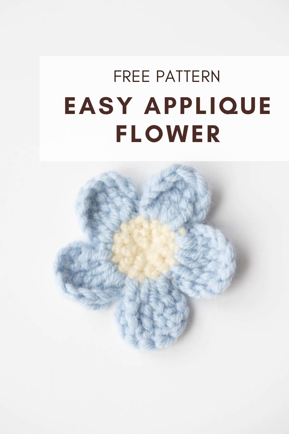 Crochet Easy Applique Flower Free Pattern - Hookok