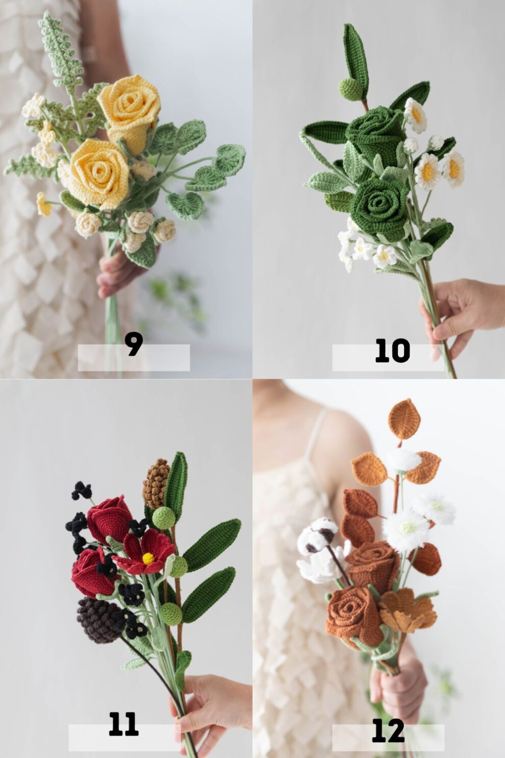 Crochet Rose Bouquet - Hookok