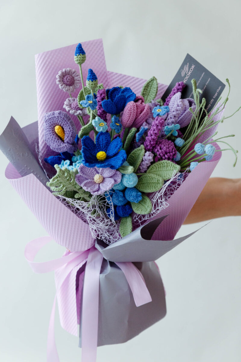 purple crochet large bouquet|hookok purple crochet large bouquet|hookok