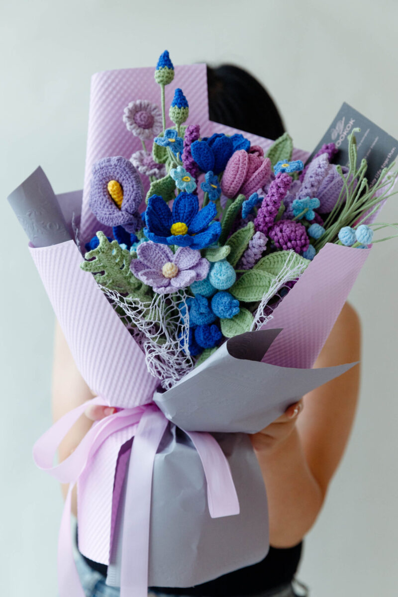 purple crochet large bouquet|hookok purple crochet large bouquet|hookok