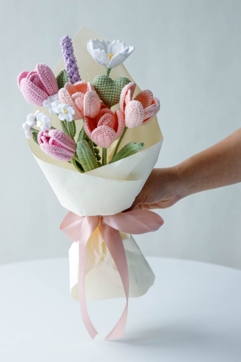 crochet tulip love bouquet|hookok crochet tulip love bouquet|hookok