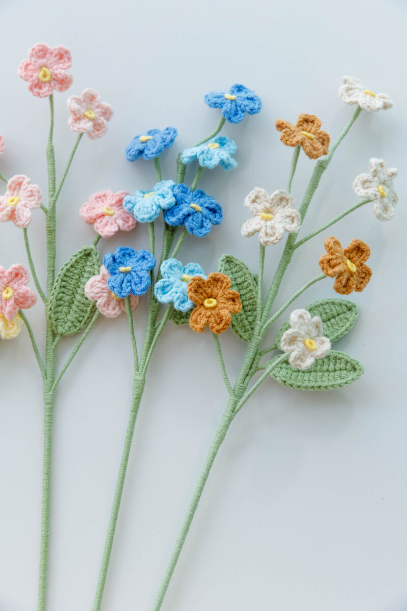 Crochet Flower-Forget Me Not (A) - Hookok