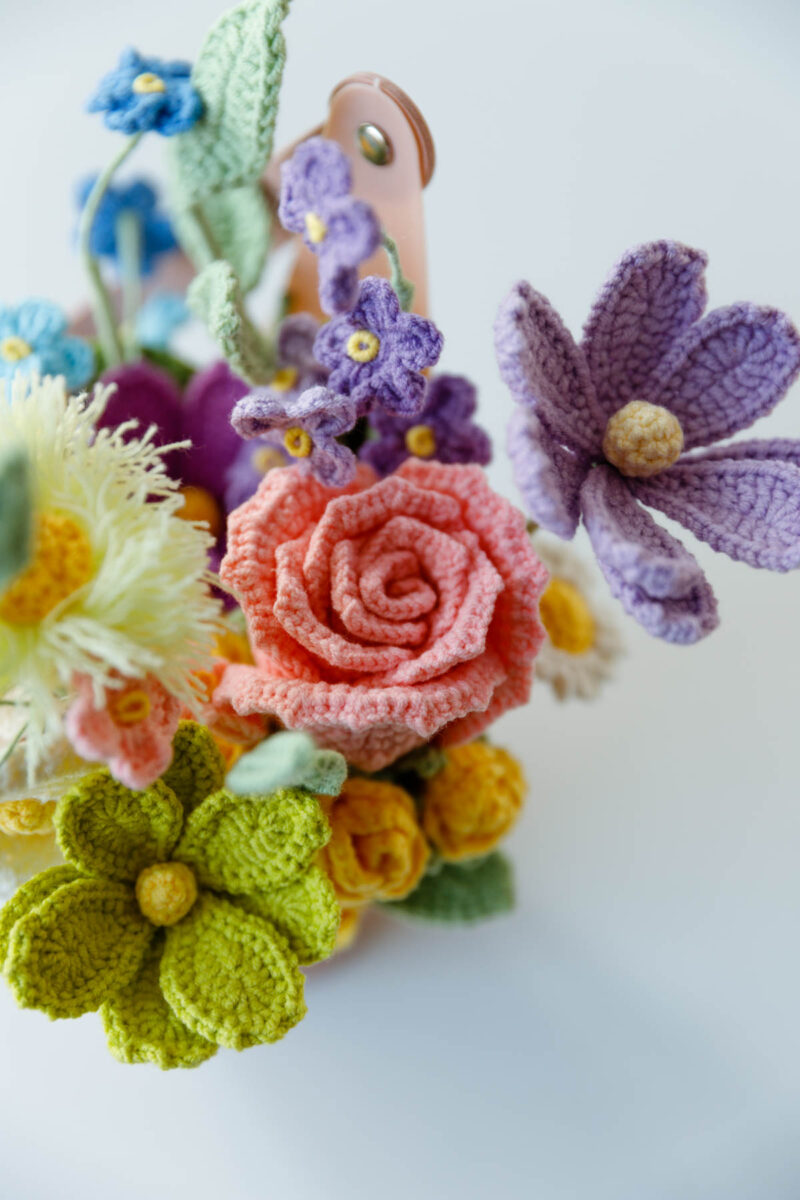 Crochet Pink Flower Basket – Hookok Crochet Pink Flower Basket – Hookok