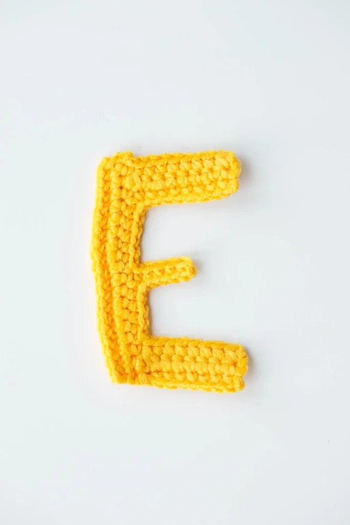 Lettering E Pattern Crochet Letter E Pattern - Hookok