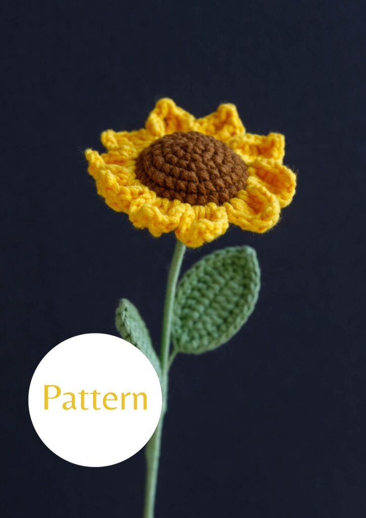 PDF Crochet Pattern-Easy Sunflower - Hookok