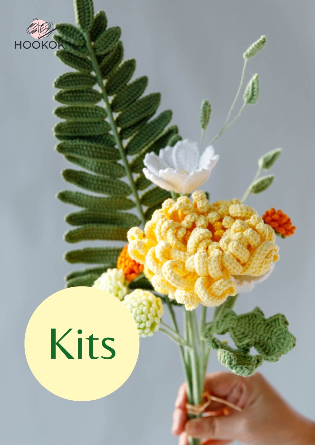Chrysanthemum Bouquet Kitwith PDF pattern Hookok