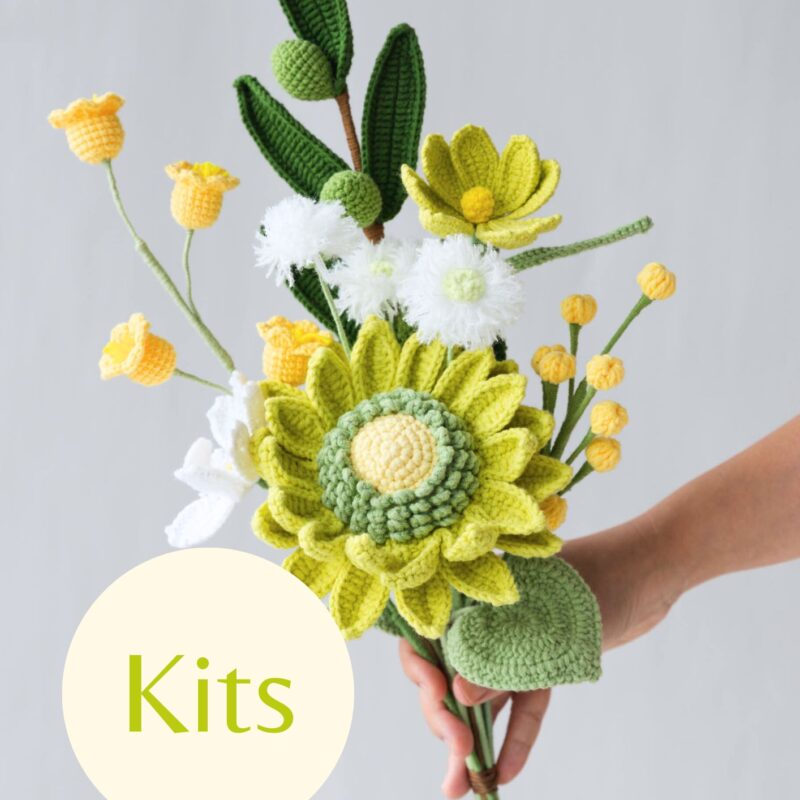 green sunflower bouquet|hookok