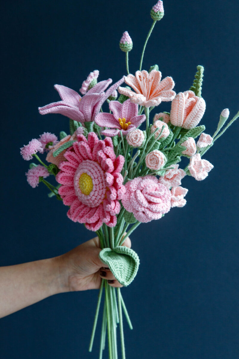 Pink Sunflower Lily Bouquet|hookok Pink Sunflower Lily Bouquet|hookok