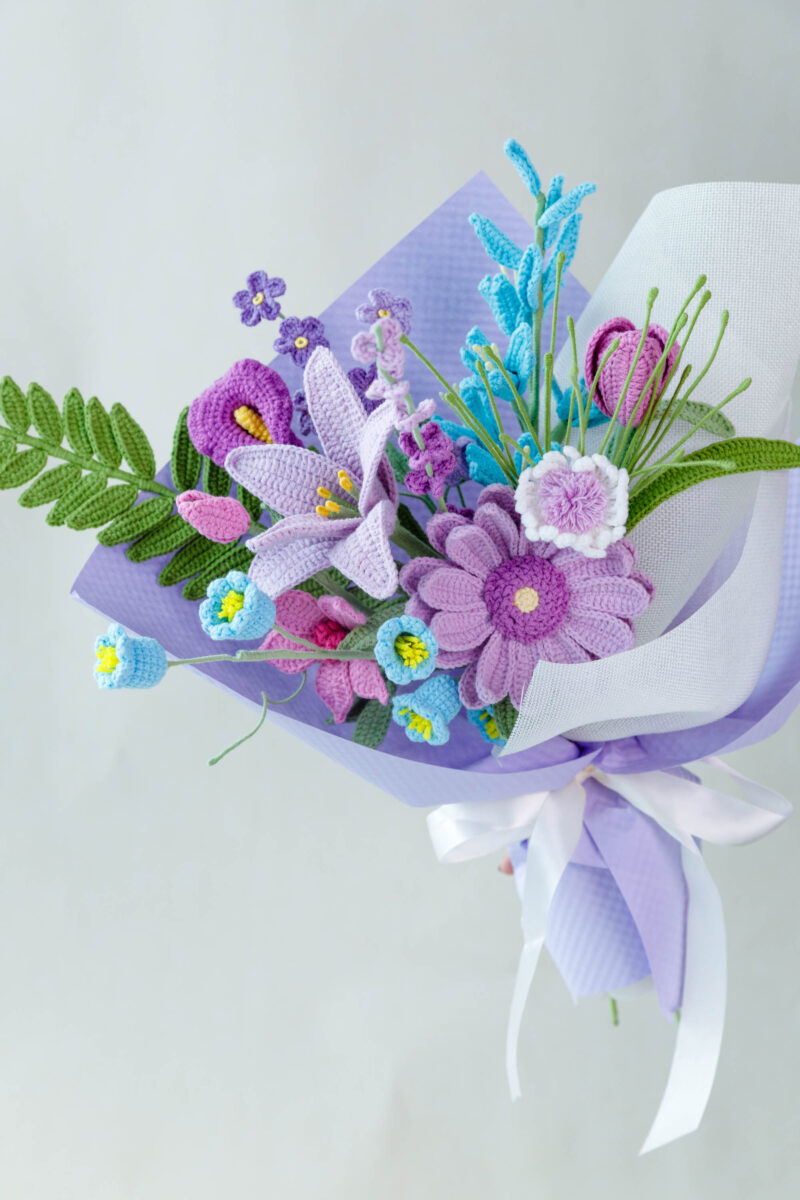 Purple Gerbera Bouquet Kit |hookok Purple Gerbera Bouquet Kit |hookok