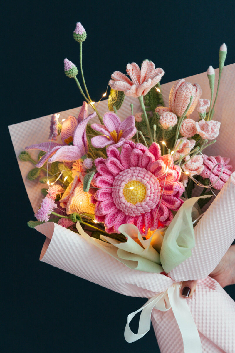 Pink Sunflower Lily Bouquet|hookok Pink Sunflower Lily Bouquet|hookok