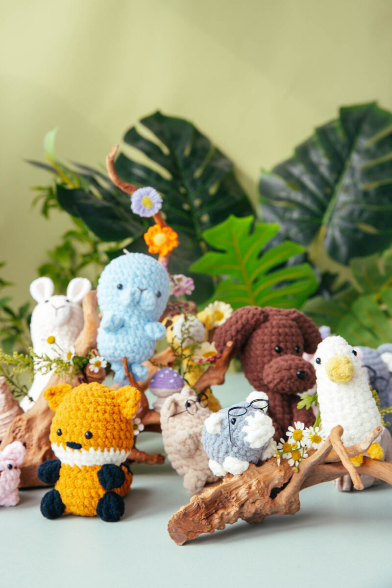 small animals-5 crochet animal kit|hookok