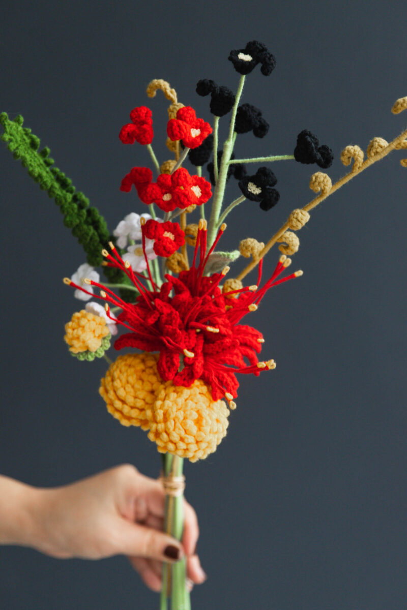 Crochet Spider Lily Bouquet Kit|hookok Crochet Spider Lily Bouquet Kit|hookok