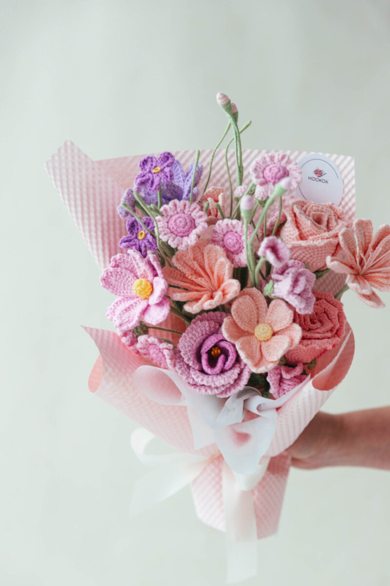 Pink French Rose and Gesang Bouquet Kit|hookok Pink French Rose and Gesang Bouquet Kit|hookok
