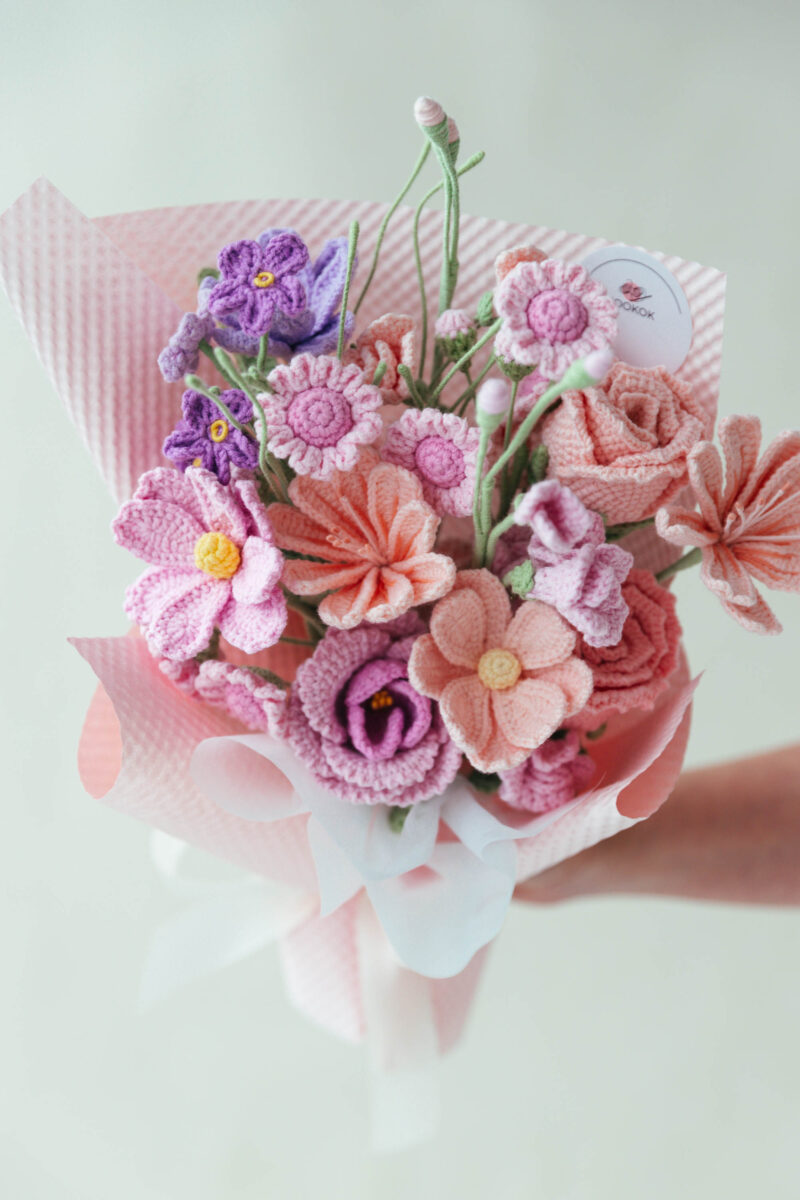 Pink French Rose and Gesang Bouquet Kit|hookok Pink French Rose and Gesang Bouquet Kit|hookok