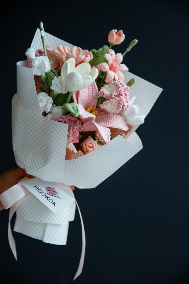 Pink Carnation and Lily Bouquet|hookok Pink Carnation and Lily Bouquet|hookok
