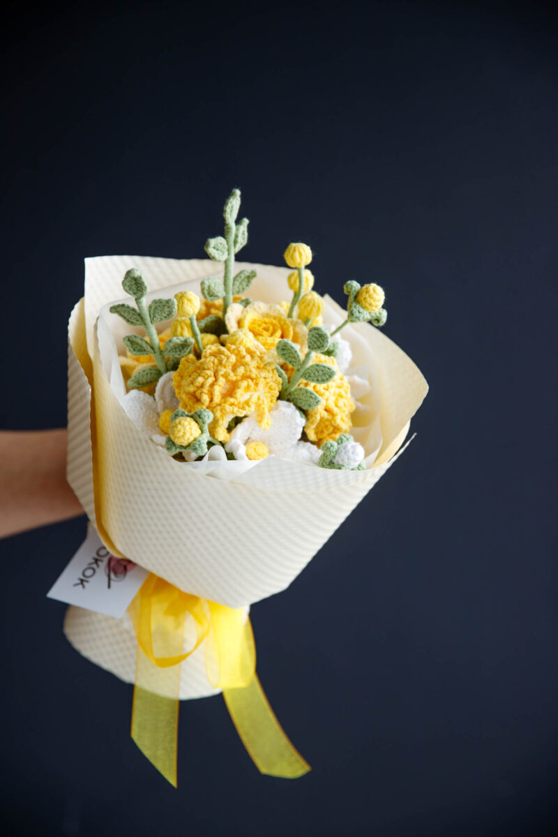 Yellow Carnation and Rose Bouquet|hookok Yellow Carnation and Rose Bouquet|hookok