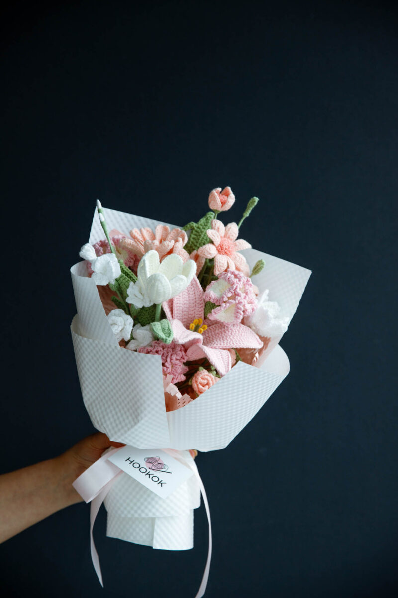 Pink Carnation and Lily Bouquet|hookok Pink Carnation and Lily Bouquet|hookok