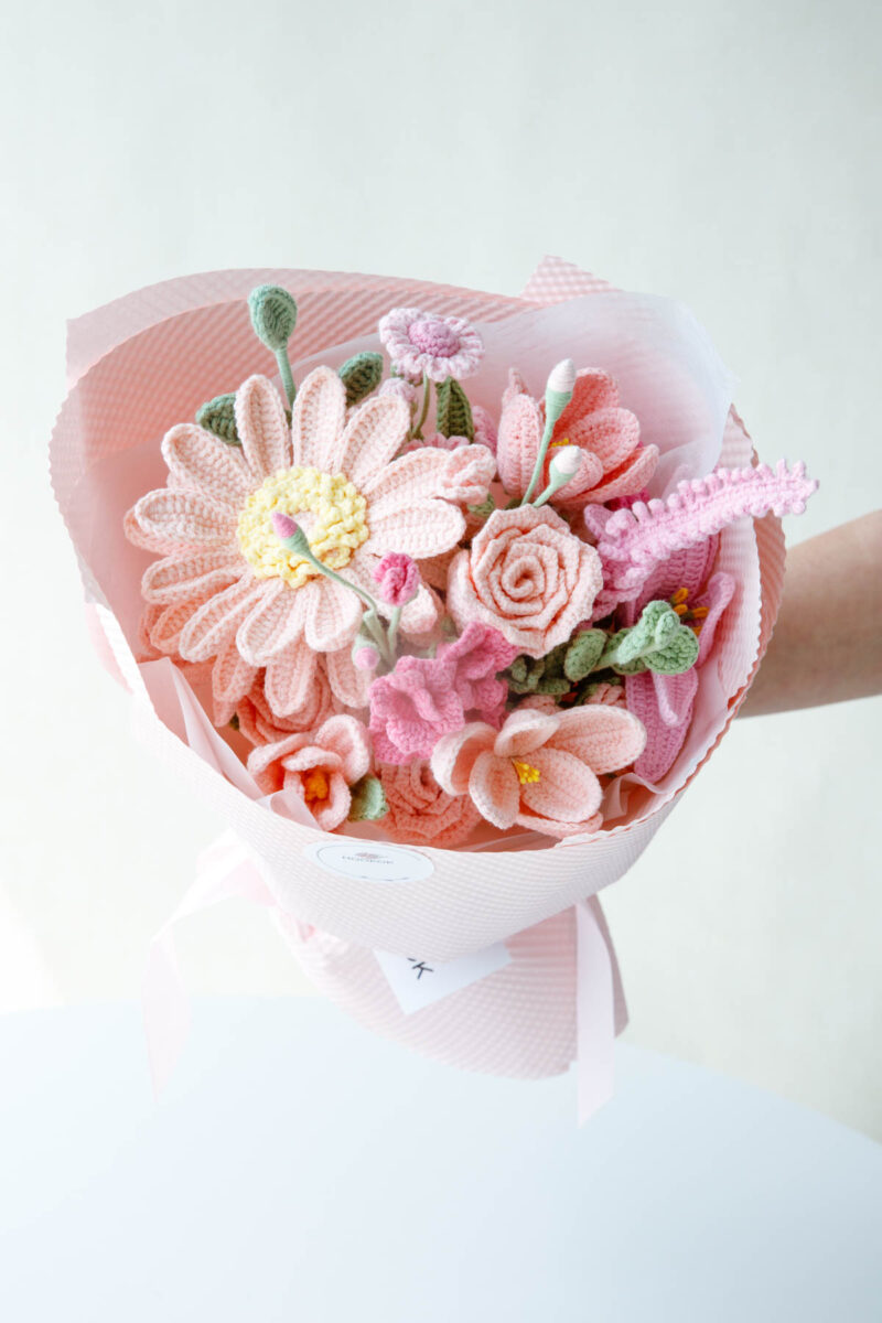 Pink Gerbera and Rose Bouquet|hookok Pink Gerbera and Rose Bouquet|hookok