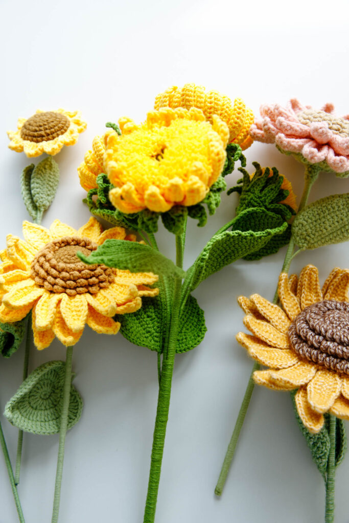 PDF Pattern – Crochet Sunflower Patterns Collection - Hookok