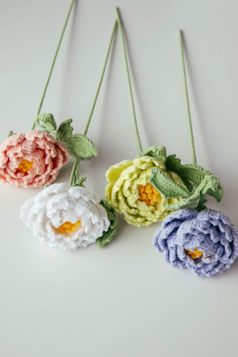 crochet peony flower|hookok