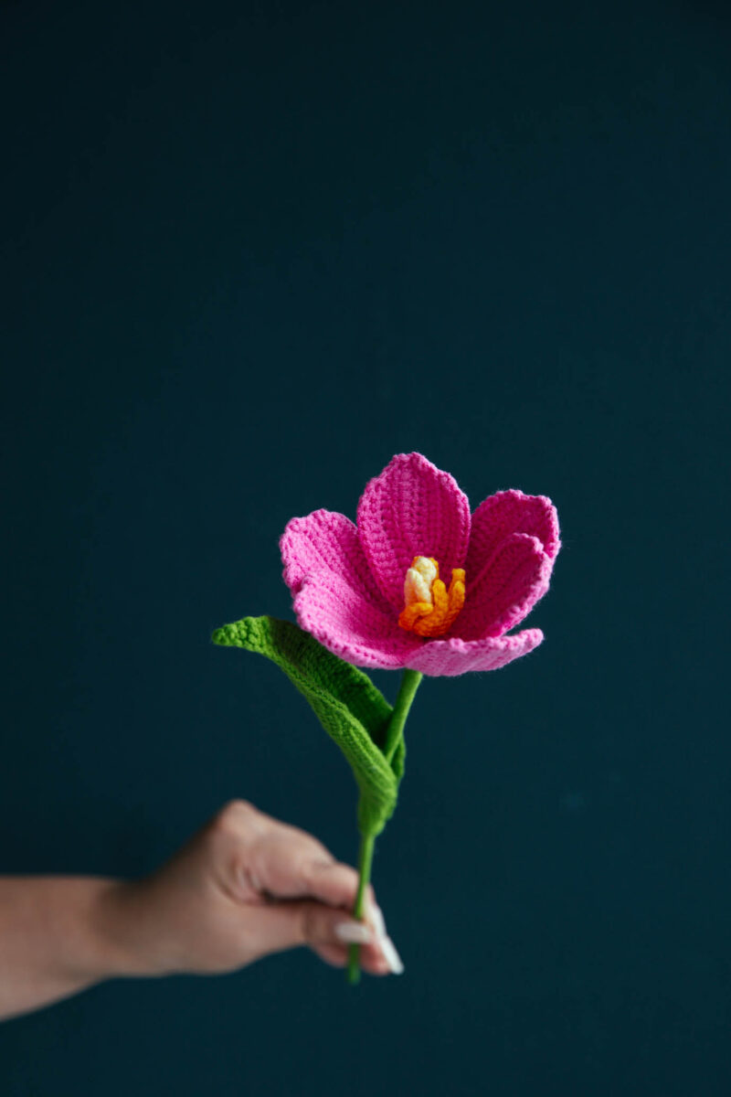 Crochet Tulip Pattern (Style 2) - hookok Crochet Tulip Pattern (Style 2) - hookok