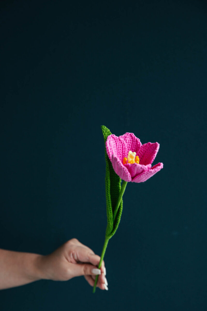 Crochet Tulip Pattern (Style 2) - hookok Crochet Tulip Pattern (Style 2) - hookok