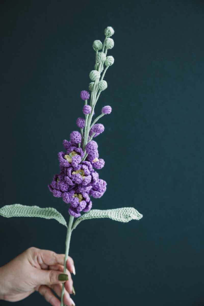 Crochet Delphinium Flower Pattern|hookok Crochet Delphinium Flower Pattern|hookok