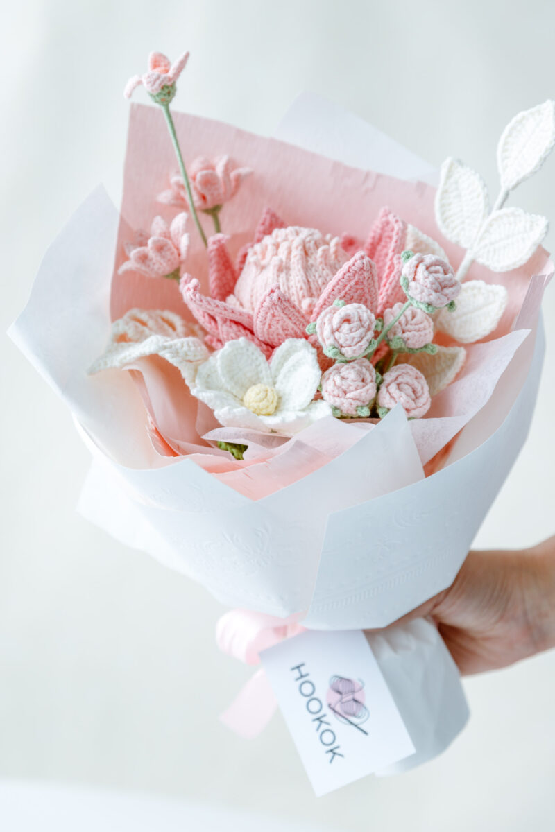 Pink King Protea Bouquet Kit|hookok Pink King Protea Bouquet Kit|hookok
