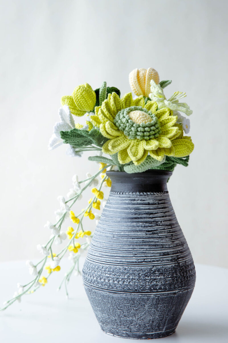 Green Sunflower Wedding Bouquet Kit|HOOKOK Green Sunflower Wedding Bouquet Kit|HOOKOK