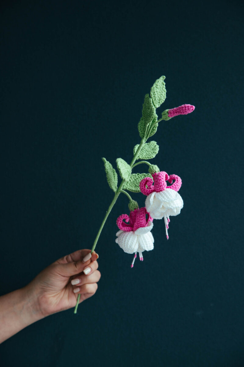 PDF Pattern- Crochet Fuchsia Flower|hookok PDF Pattern- Crochet Fuchsia Flower|hookok